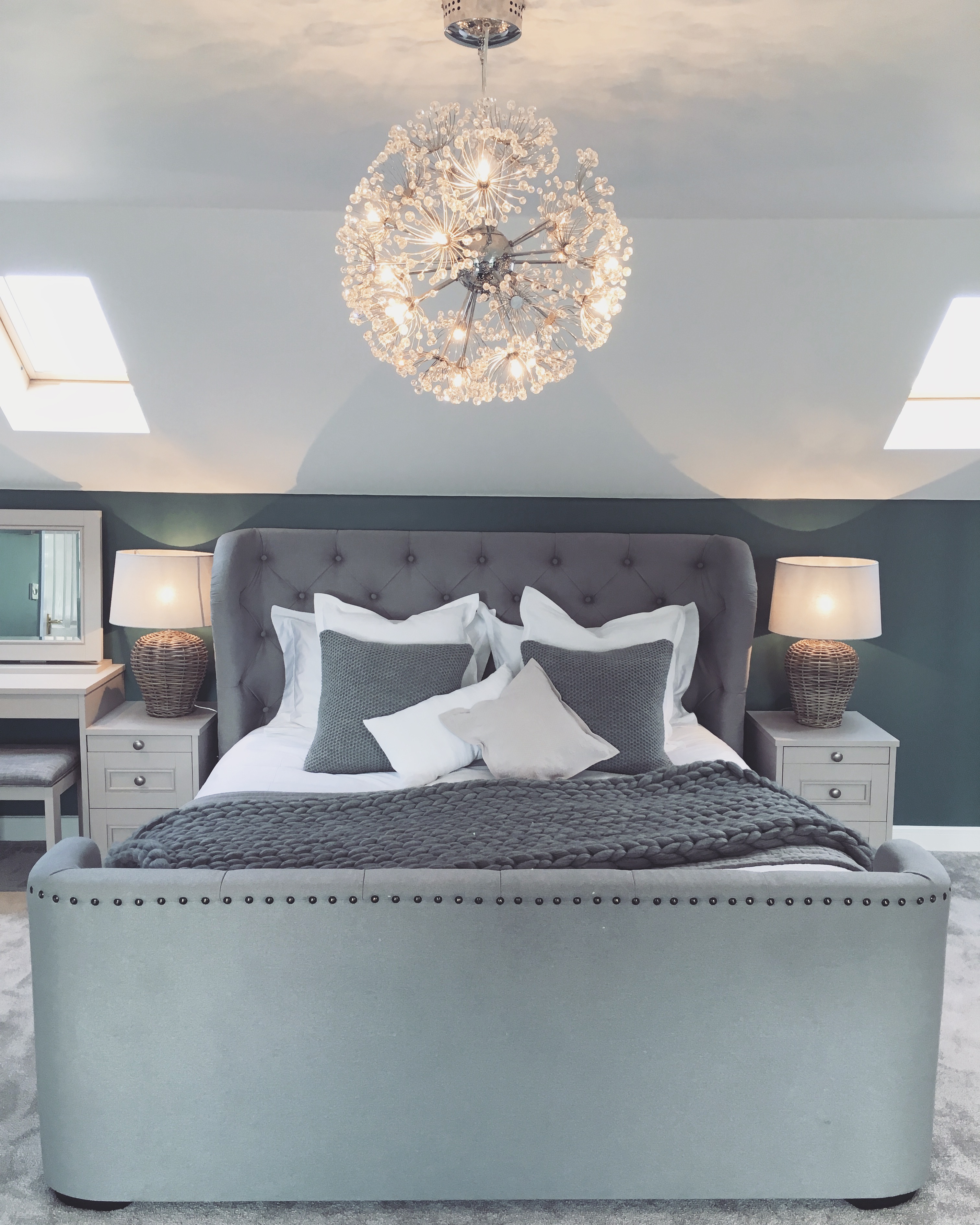 upholstered bed, bedroom, luxury bed