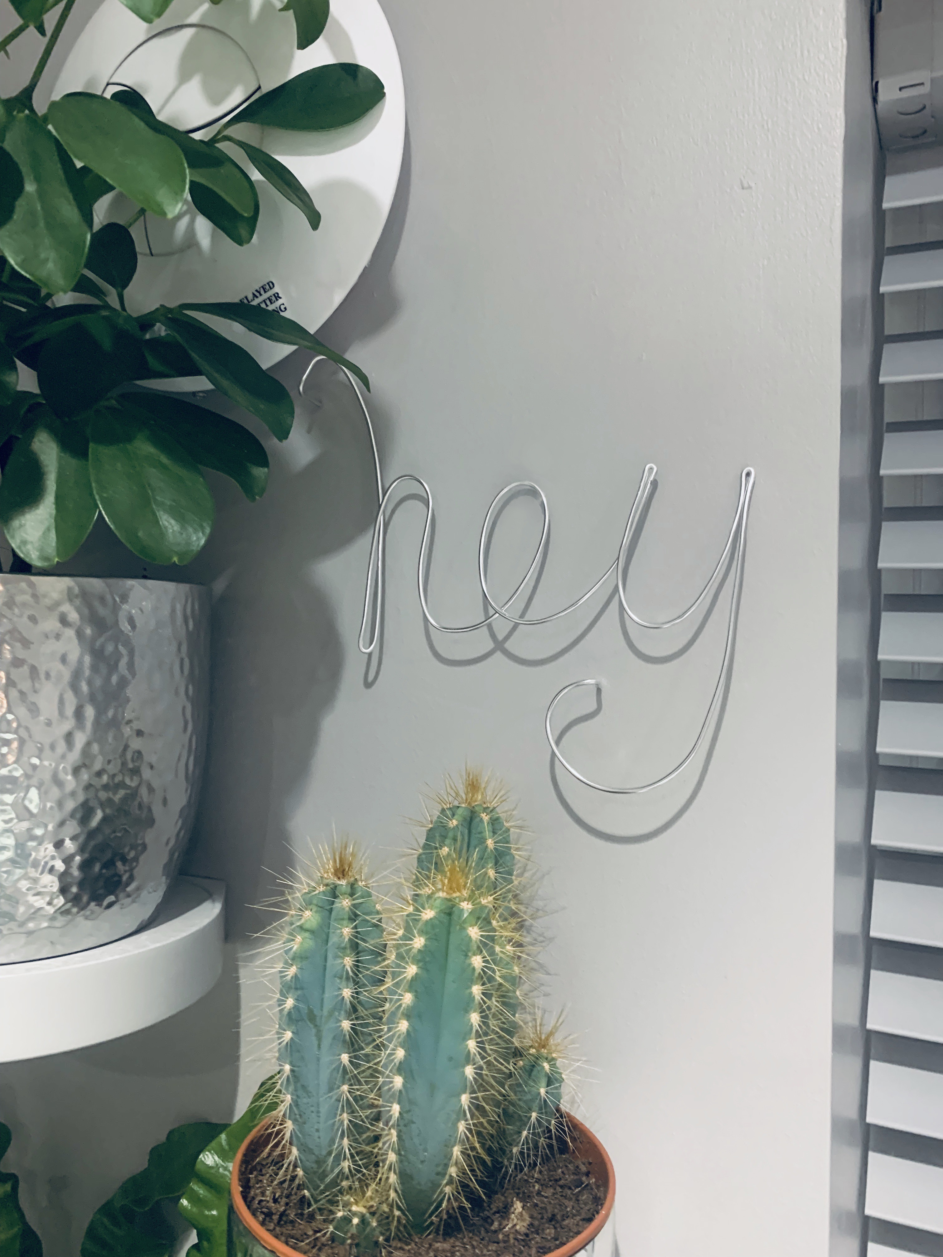 wire word wall art